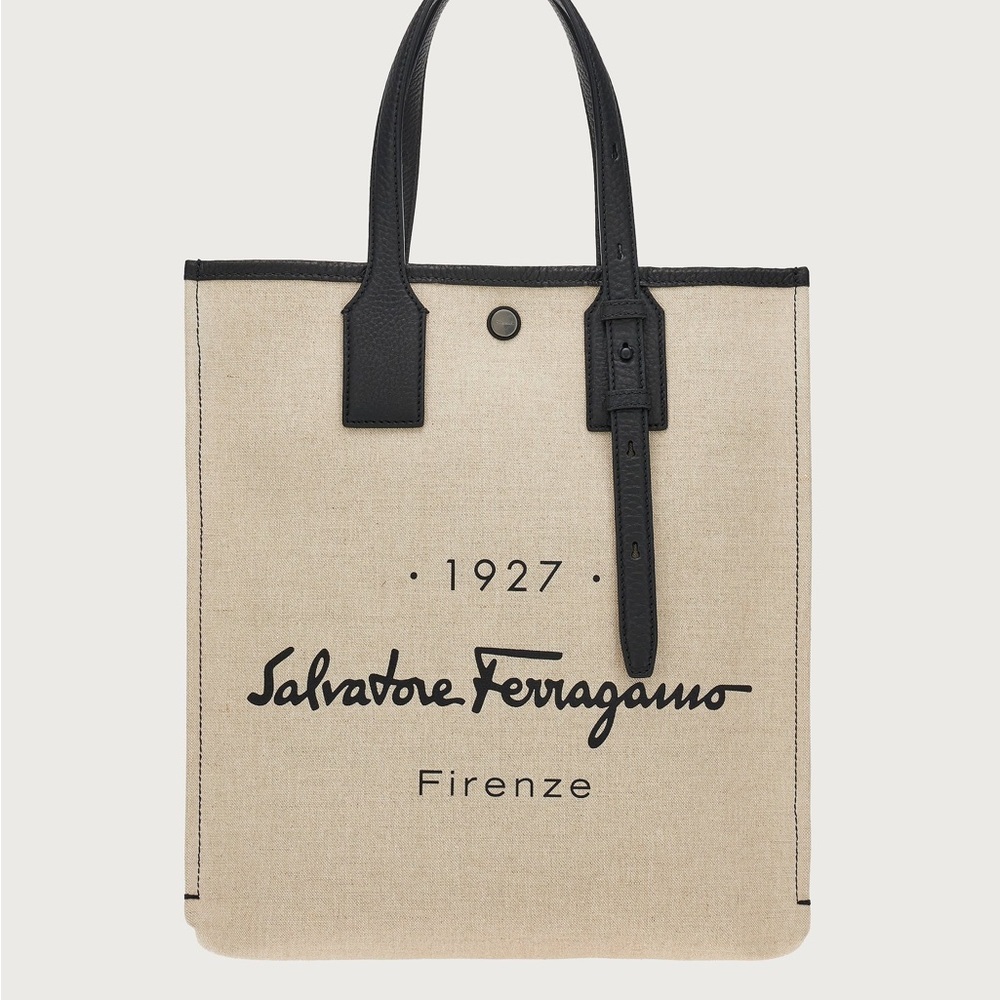 Ferragamo 1927 signature canvas tote bag